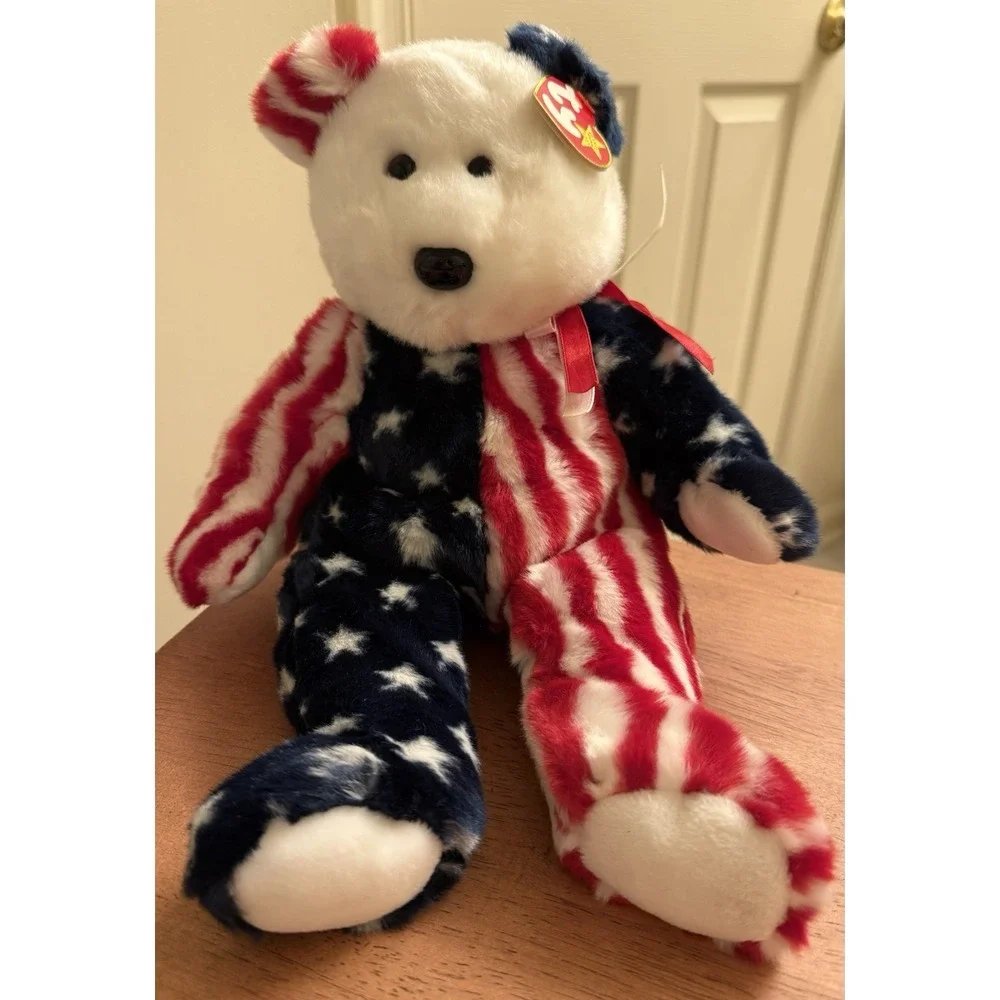 Ty Beanie Buddies Spangle the Patriot Bear 14